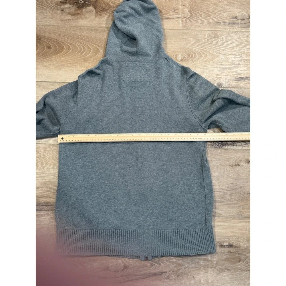 American Eagle Outfitters Mens Gray Full Zip Hooded Sweater Vintage Fit LT/GL‎